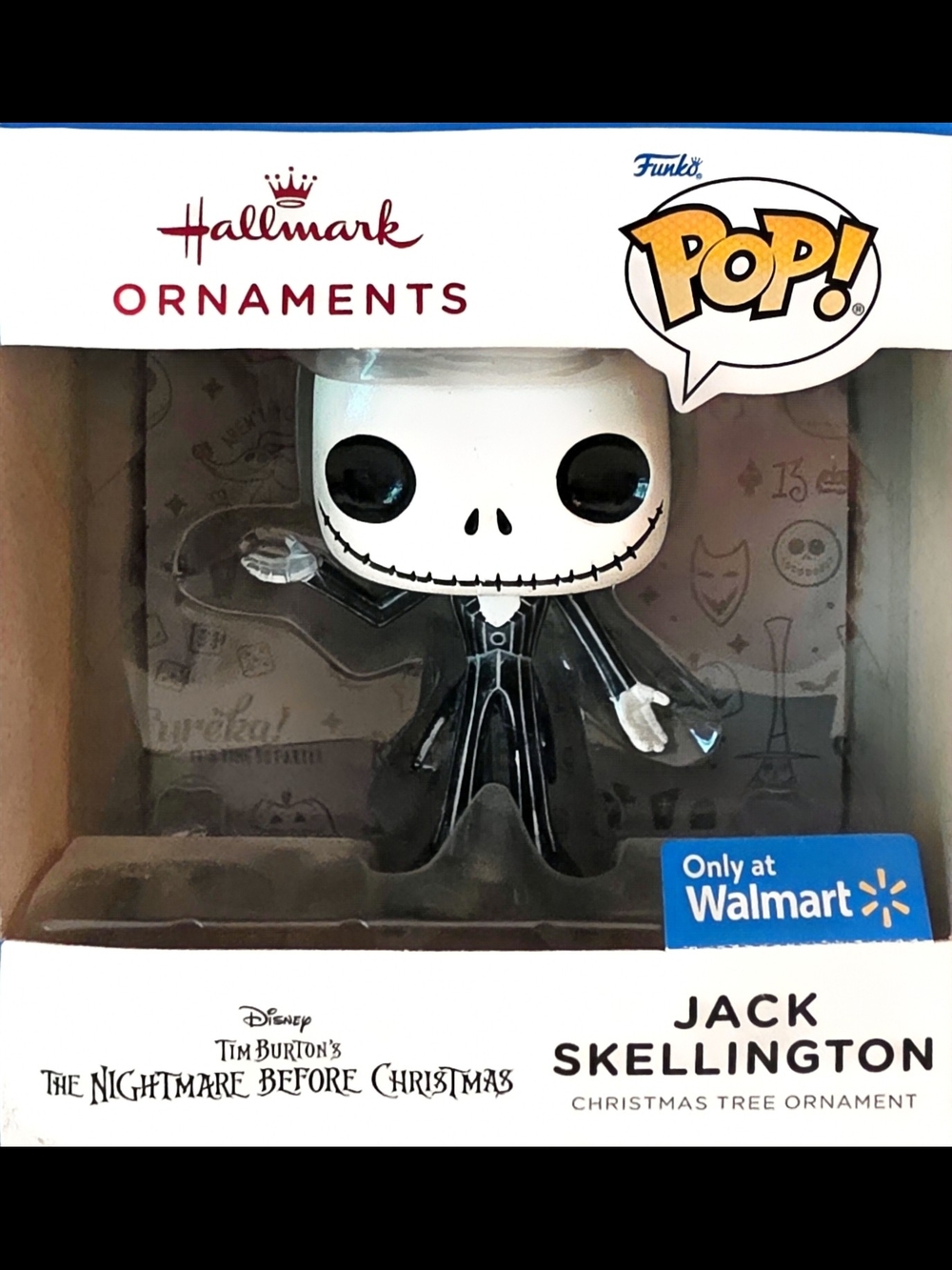 Hallmark Jack Skellington Funko Pop Ornament - Black & White